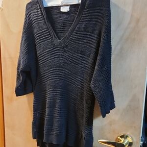 Caslon Deep Blue V-Neck Sweater Hoodie